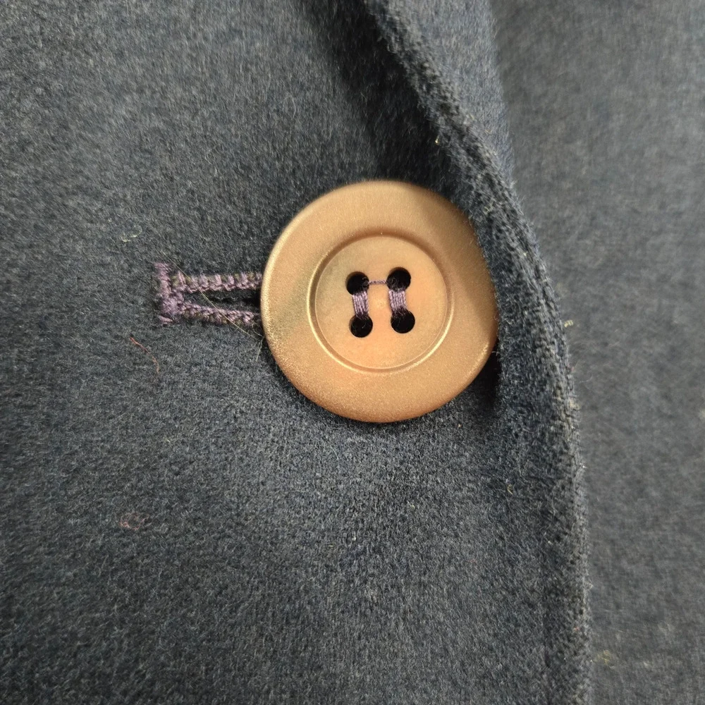 Vintage 1980s Pendleton Navy Wool Blazer Minimalist Officecore Size 6 Petite